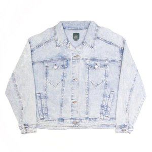 Wild Fable Oversized Acid Wash Denim Jacket